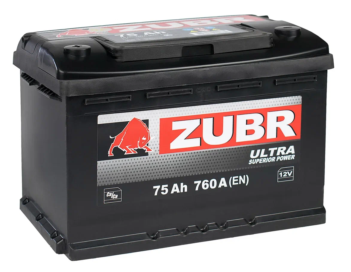 Аккумулятор ZUBR ULTRA 75.1 А/ч 278*175*190 760EN  п/п